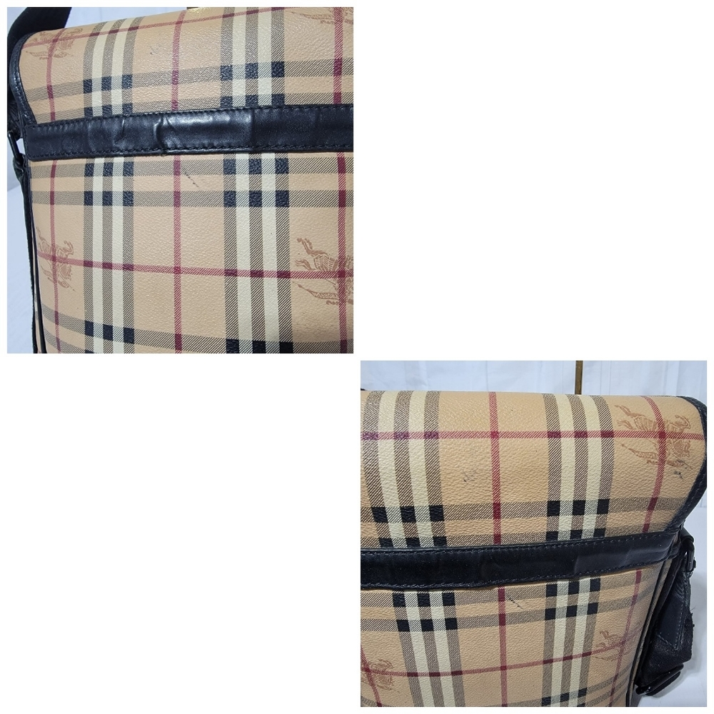 Authentic Burberry Beige/Black Messenger Crossbody Shoulder Bag - Picture 10 of 16